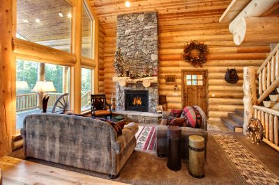 Stone Fireplace Interior